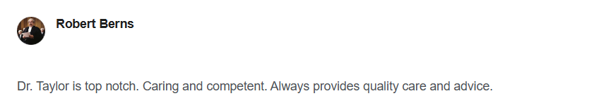 Testimonial from Robert Berns