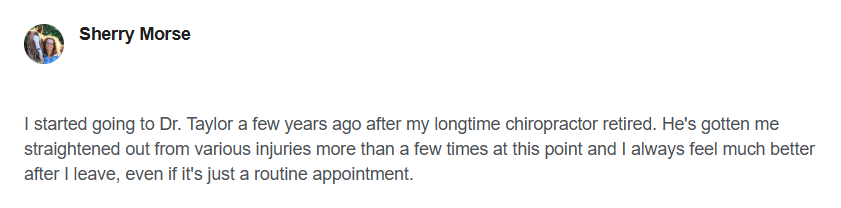 Testimonial from Sherry Morse